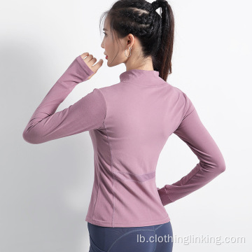 Fraen Zip Up Aktiv Yoga Gym Jacket